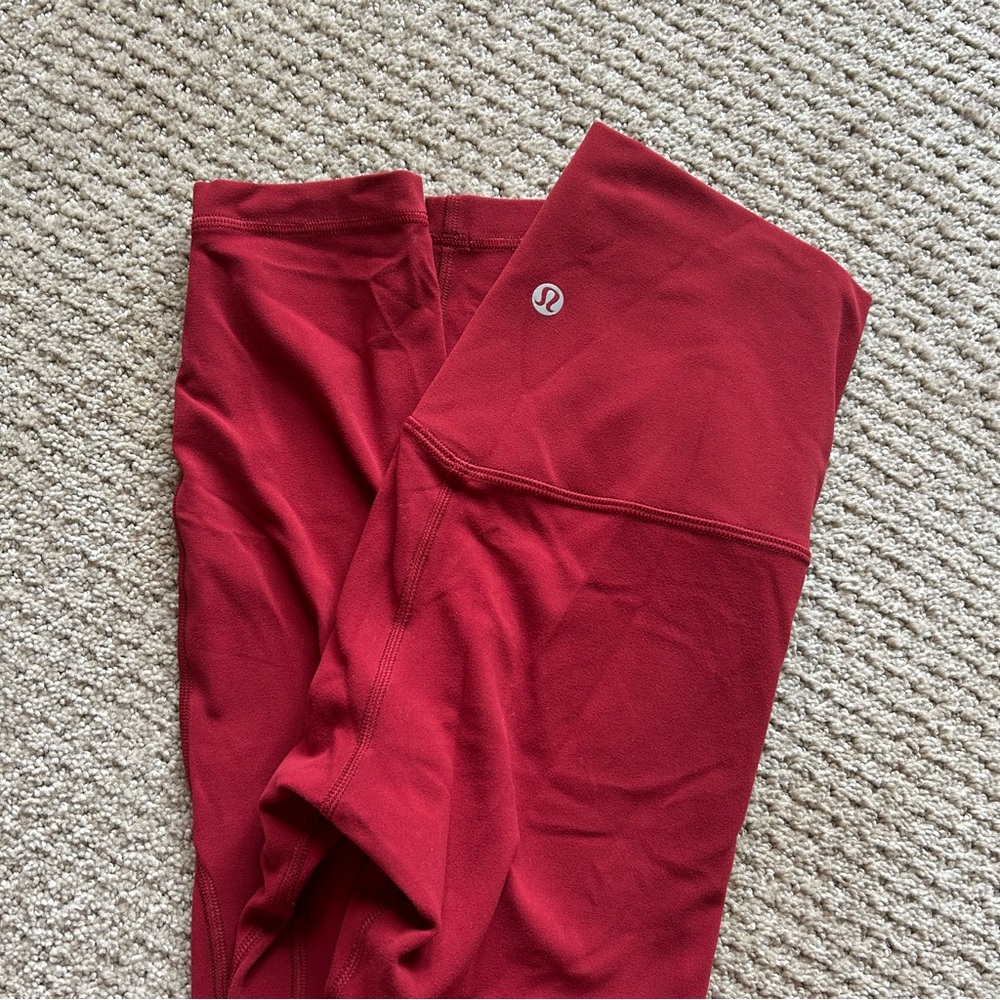 Lululemon Align High-Rise Red Leggings 25” Size 4 - Picture 3 of 3